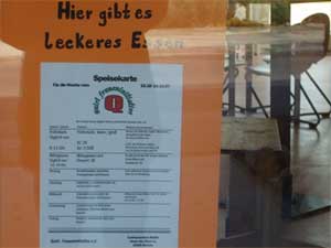 Bild aus dem Mobile: Speiseplan an der Front
